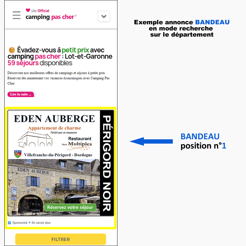 Annonce BANDEAU - Position recherche Mobile